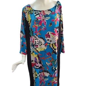 Nicole by Nicole Miller Butterfly 3/4 length sleeve Dress Women's XL